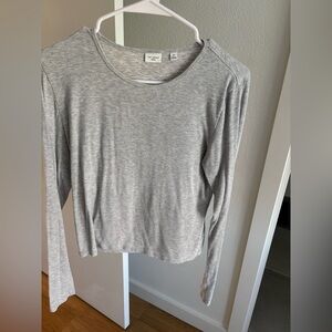 The Group Gray Ribbed Aritzia Long Sleeve